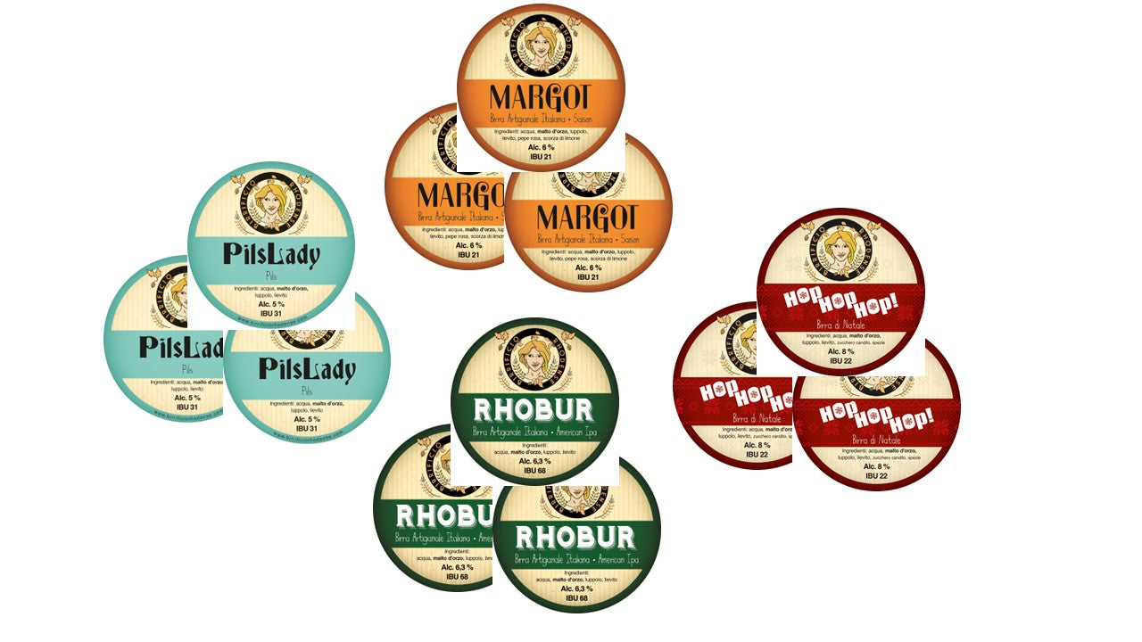 LA SELEZIONE DI LADYBIRRA ! - 12 Bottiglie MISTE da 0,33 - Birra Artigianale | Birrificio Rhodense (Rho)