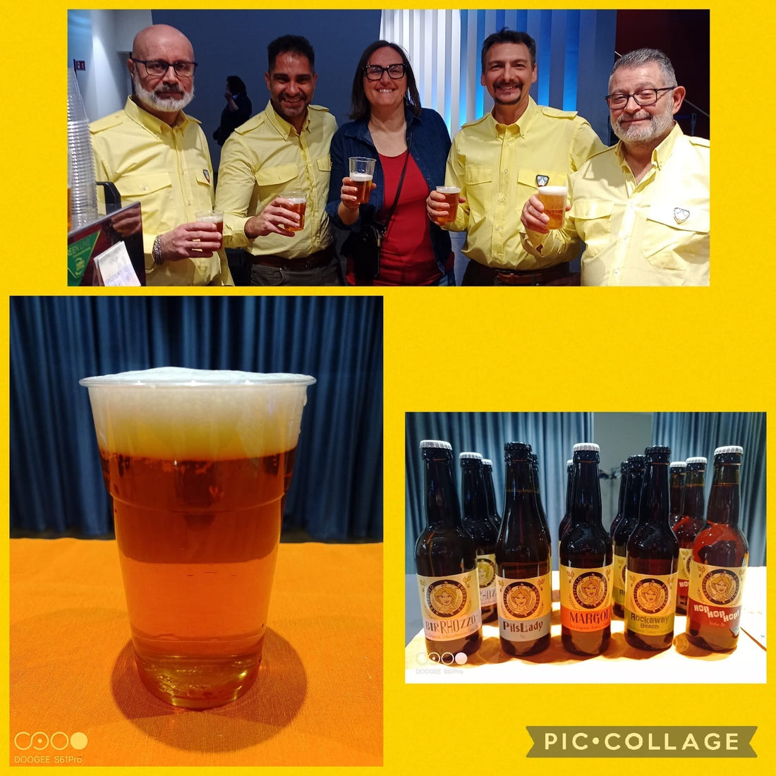 Birra artigianale del Birrificio Rhodense durante serata con cori alpini a Rho